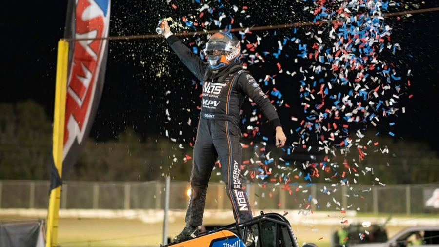 3-FOR-3! GRANT TOPS USAC SPRINT FIELD FOR THIRD-STRAIGHT OCALA WIN